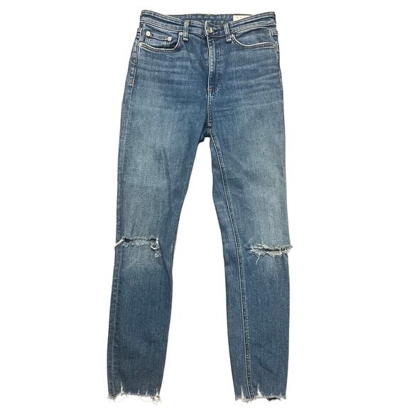 Rag & Bone Nina High Rise Distressed Skinny Jeans Size 26 - Picture 1 of 5